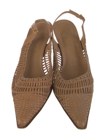 Stuart Weitzman Leather Slingback Pumps