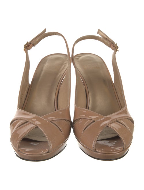 Stuart Weitzman Patent Leather Slingback Pumps