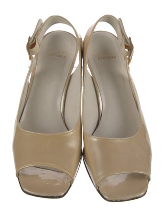 Stuart Weitzman Patent Leather Slingback Pumps