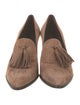 Stuart Weitzman Suede Tassel Accents Pumps