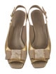 Stuart Weitzman Patent Leather Bow Accents Slingback Sandals