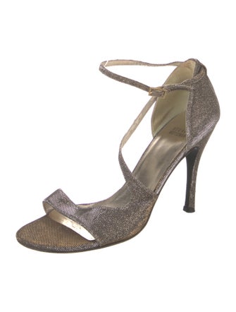 Stuart Weitzman Glitter Animal Print Sandals