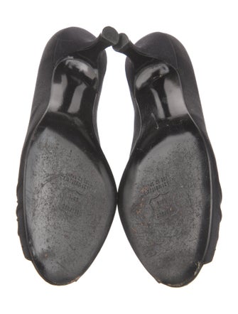 Stuart Weitzman Satin Crystal Embellishments Pumps