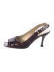 Stuart Weitzman Patent Leather Slingback Sandals