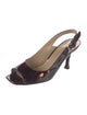 Stuart Weitzman Patent Leather Slingback Sandals