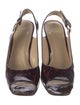 Stuart Weitzman Patent Leather Slingback Sandals