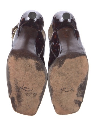 Stuart Weitzman Patent Leather Slingback Sandals