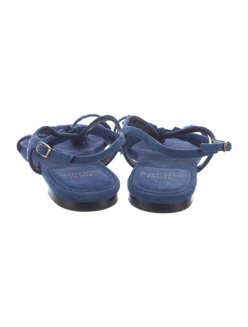 Stuart Weitzman Suede Studded Accents Slingback Sandals