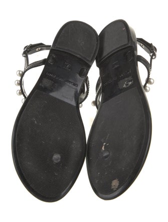 Stuart Weitzman PVC T-Strap Sandals