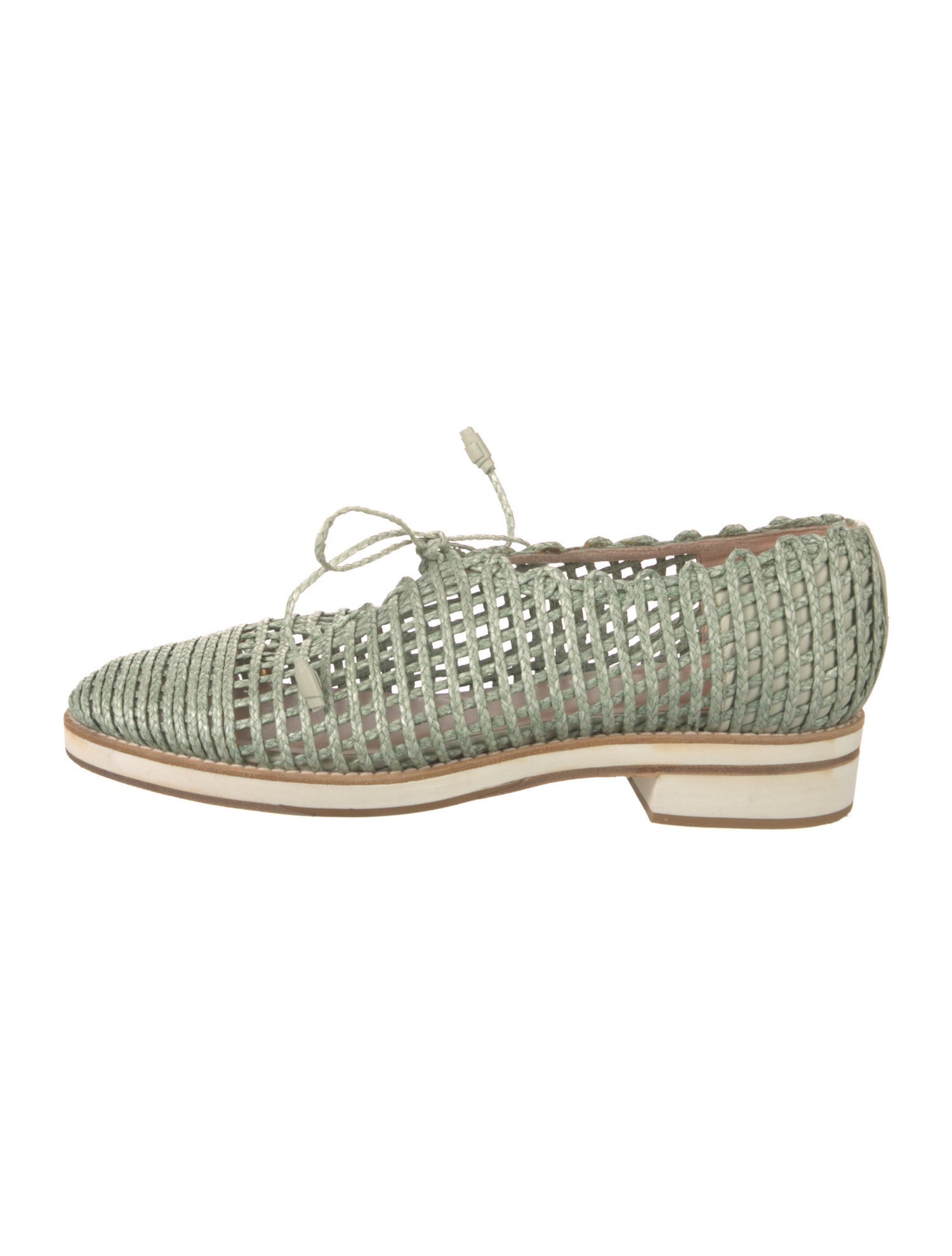 Stuart Weitzman Raffia Printed Ballet Flats