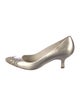 Stuart Weitzman Leather Crystal Embellishments Pumps