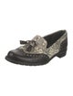Stuart Weitzman Leather Animal Print Loafers