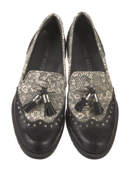 Stuart Weitzman Leather Animal Print Loafers