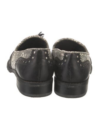 Stuart Weitzman Leather Animal Print Loafers