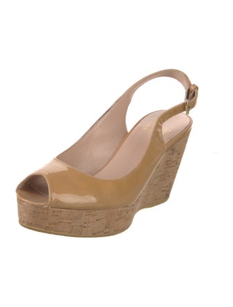 Stuart Weitzman Patent Leather Slingback Sandals