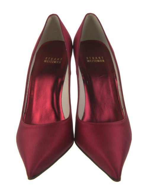 Stuart Weitzman Satin Crystal Embellishments Pumps
