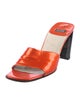 Stuart Weitzman Patent Leather Printed Slides