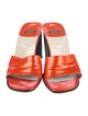 Stuart Weitzman Patent Leather Printed Slides