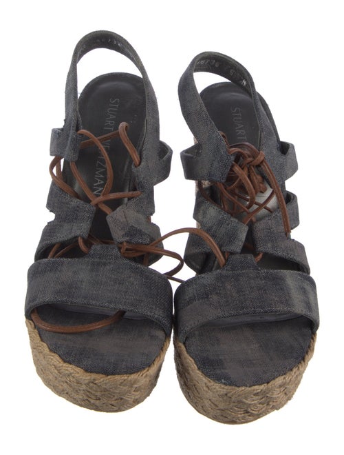 Stuart Weitzman Denim Animal Print Espadrilles