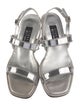 Stuart Weitzman Leather Printed Slingback Sandals
