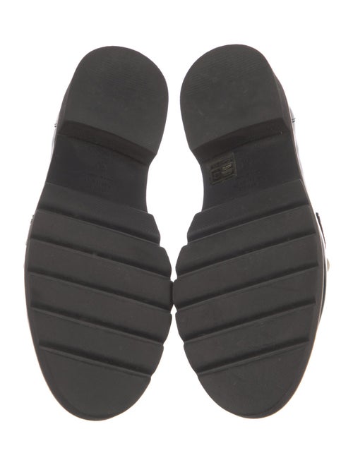 Stuart Weitzman Patent Leather Beaded Accents Loafers