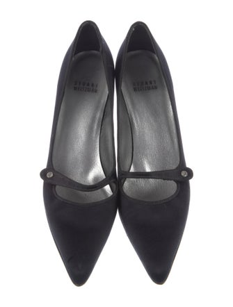 Stuart Weitzman Satin Bow Accents Pumps