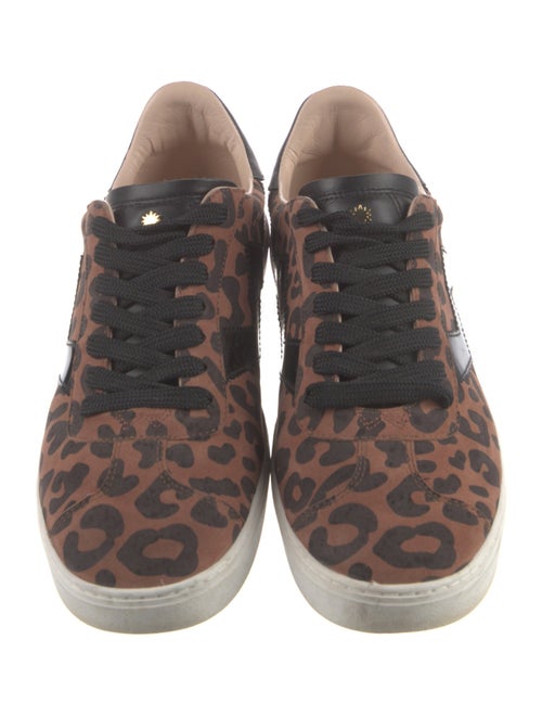 Stuart Weitzman Suede Animal Print Sneakers