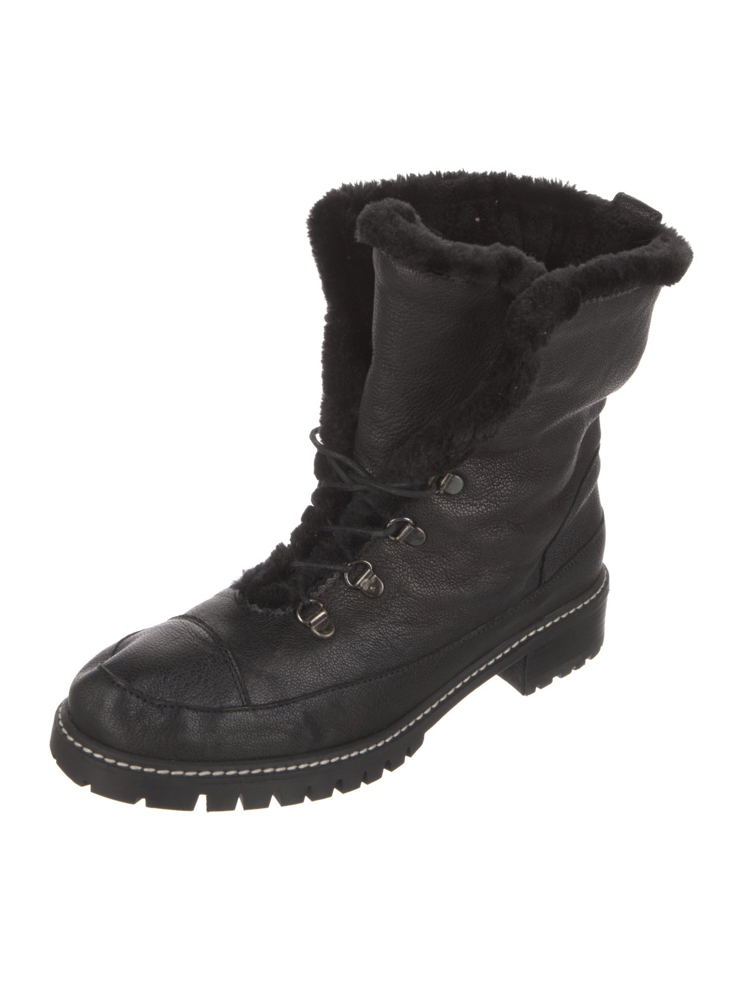 Stuart Weitzman Leather Combat Boots