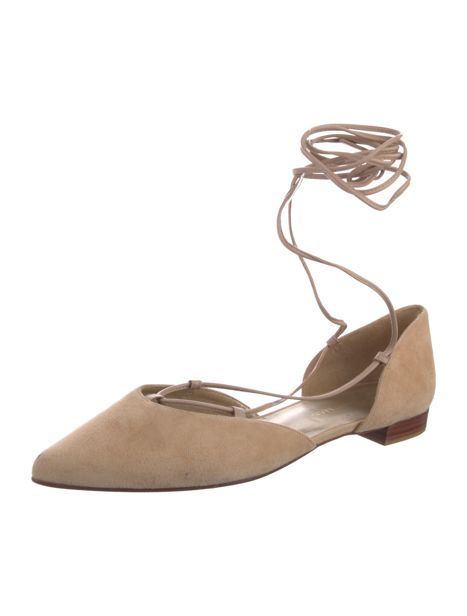Stuart Weitzman Suede D'Orsay Flats