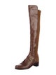 Stuart Weitzman Embossed Leather Animal Print Boots