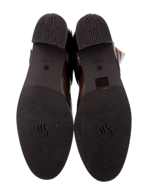 Stuart Weitzman Embossed Leather Animal Print Boots