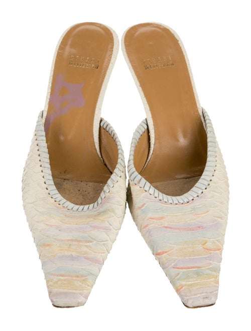 Stuart Weitzman Snakeskin Mules