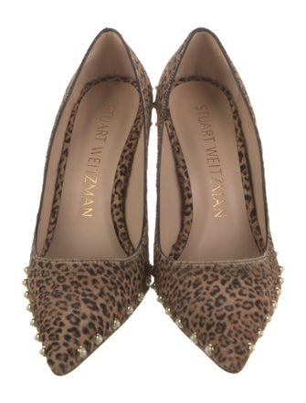 Stuart Weitzman Suede Printed Pumps