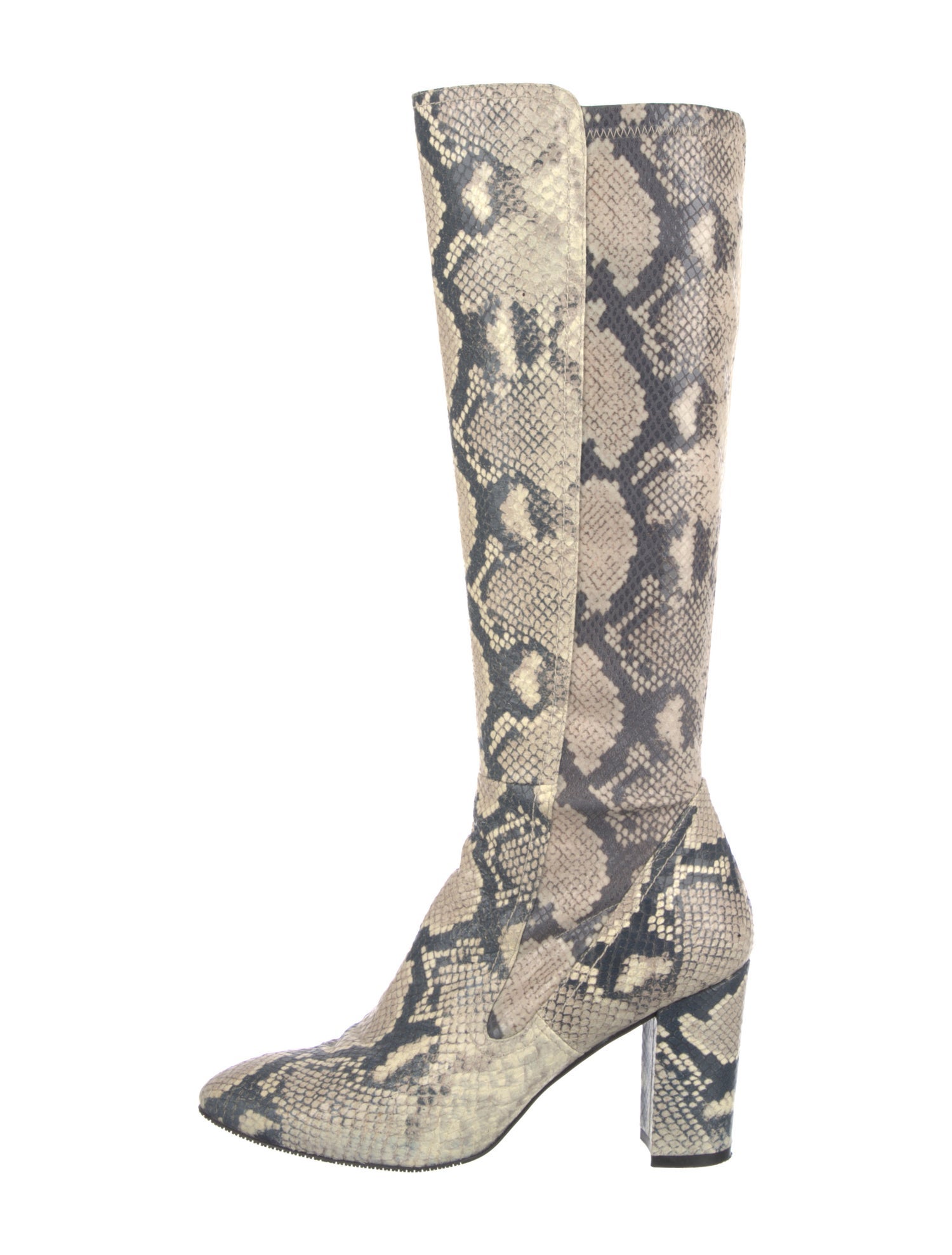 Stuart Weitzman Snakeskin Animal Print Boots
