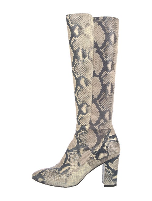 Stuart Weitzman Snakeskin Animal Print Boots