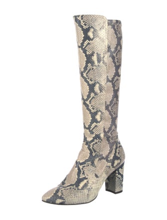 Stuart Weitzman Snakeskin Animal Print Boots