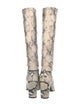 Stuart Weitzman Snakeskin Animal Print Boots