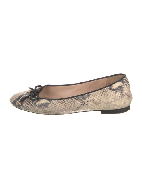Stuart Weitzman Leather Animal Print Ballet Flats