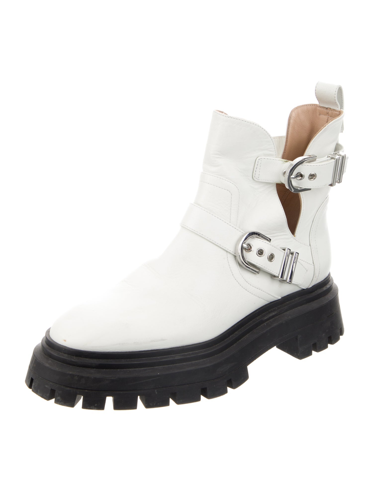 Stuart Weitzman Leather Combat Boots