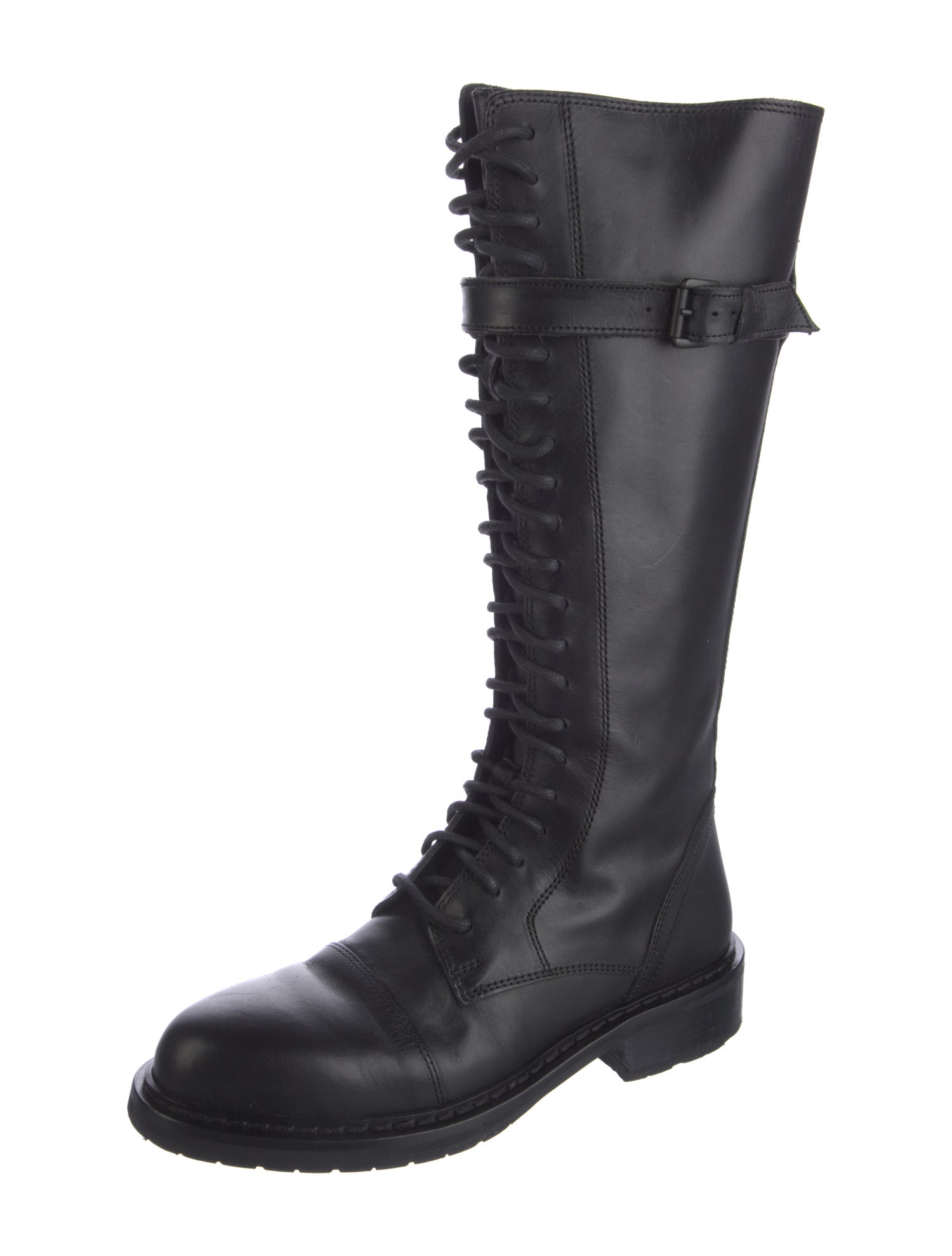 Ann Demeulemeester Leather Combat Boots