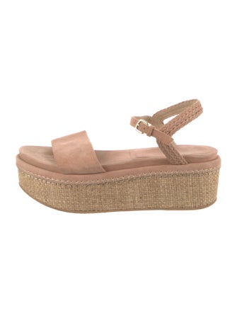 Stuart Weitzman Suede Braided Accents Espadrilles