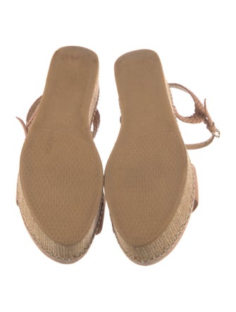 Stuart Weitzman Suede Braided Accents Espadrilles