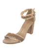 Stuart Weitzman Raw-Edge Trim Sandals