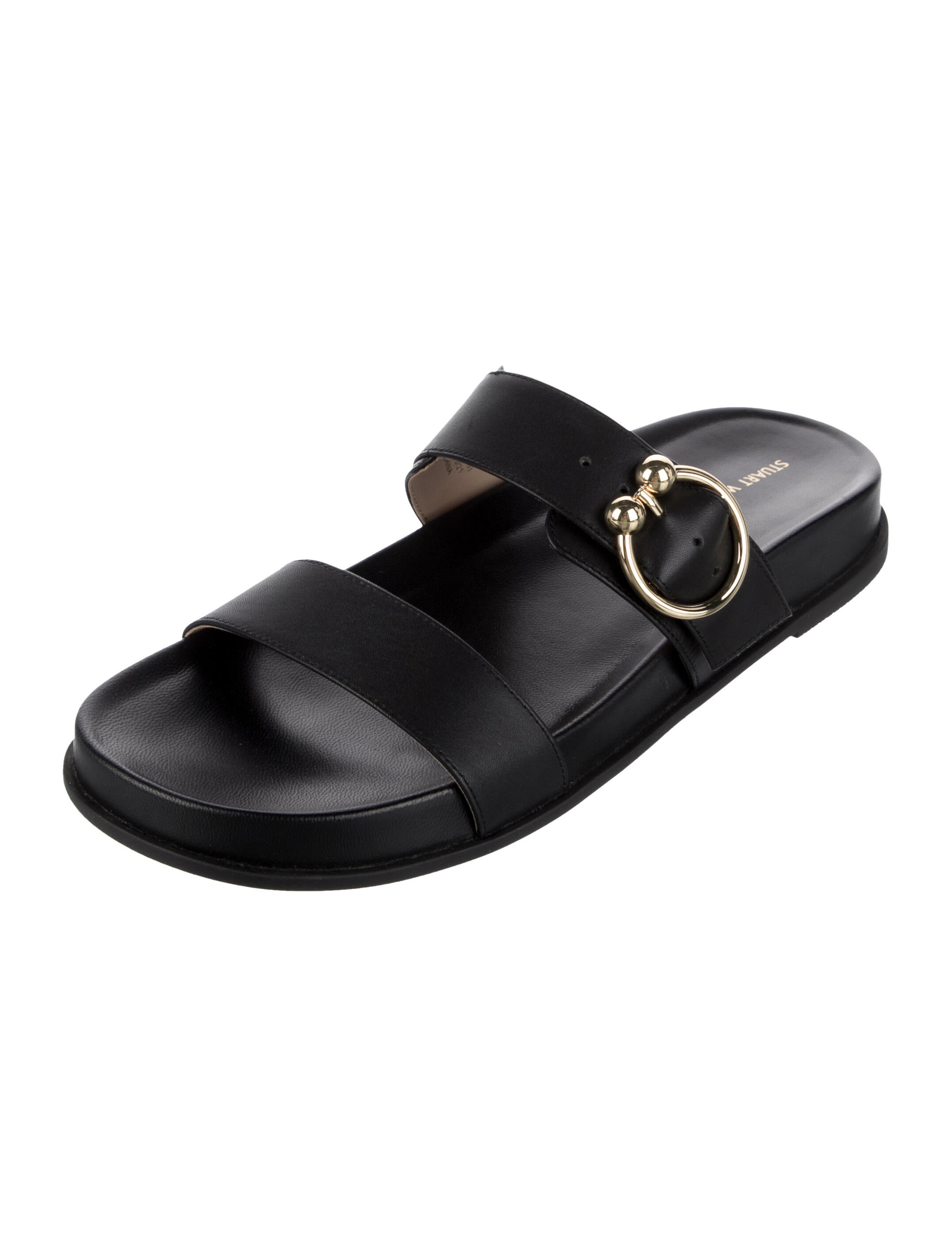 Stuart Weitzman Leather Slides