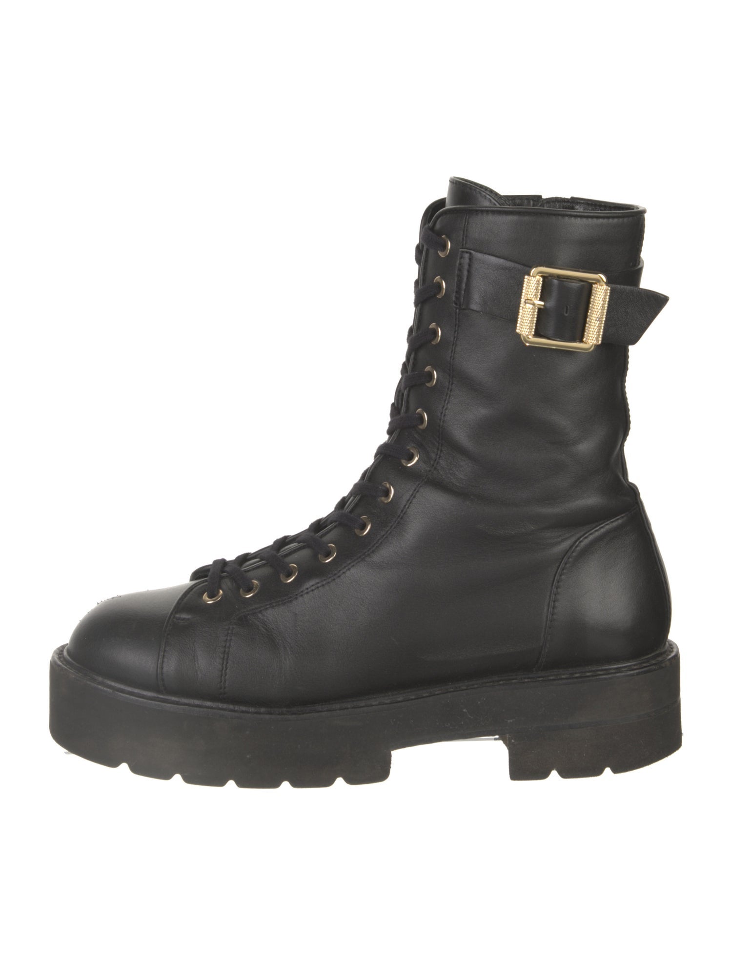 Stuart Weitzman Leather Combat Boots
