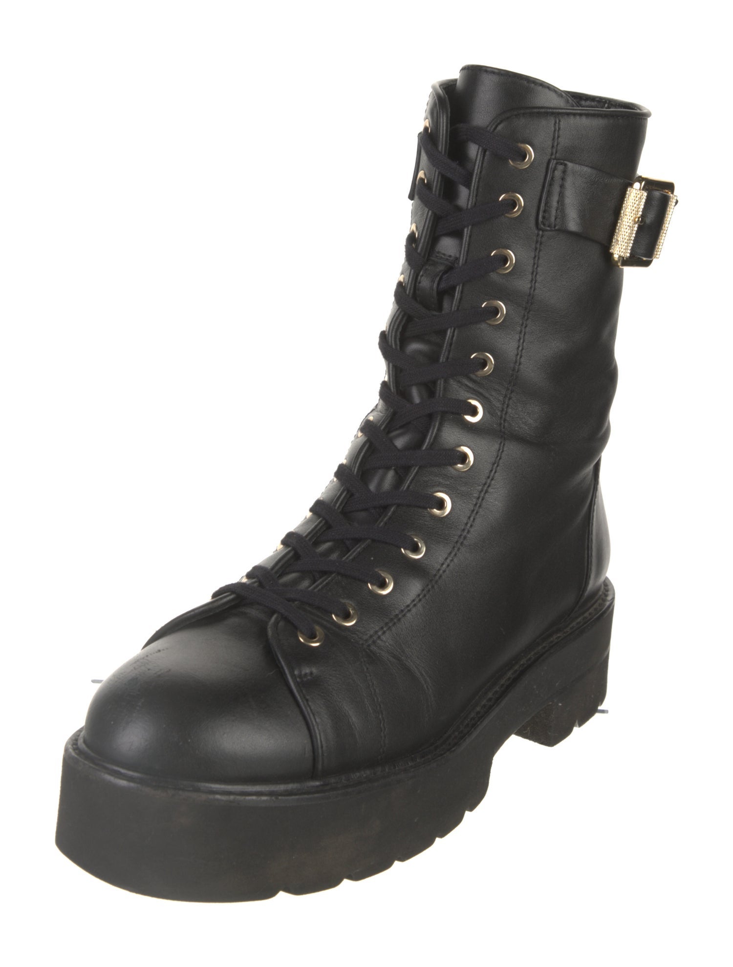 Stuart Weitzman Leather Combat Boots