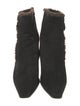 Stuart Weitzman Suede Faux Fur Trim Sock Boots