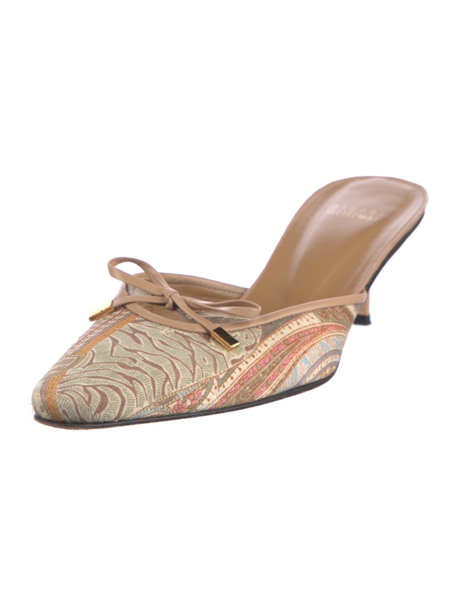 Stuart Weitzman Printed Mules