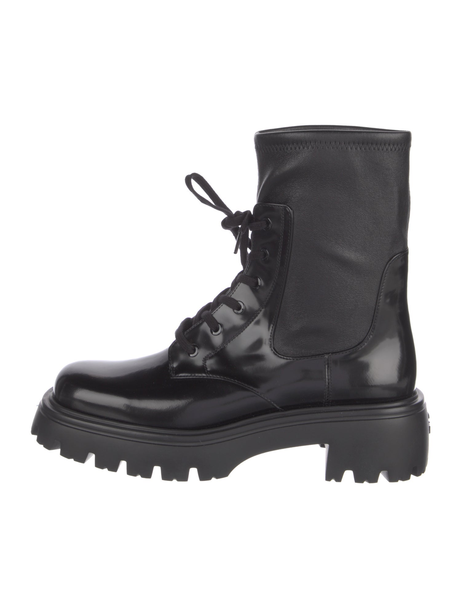 Stuart Weitzman Patent Leather Combat Boots