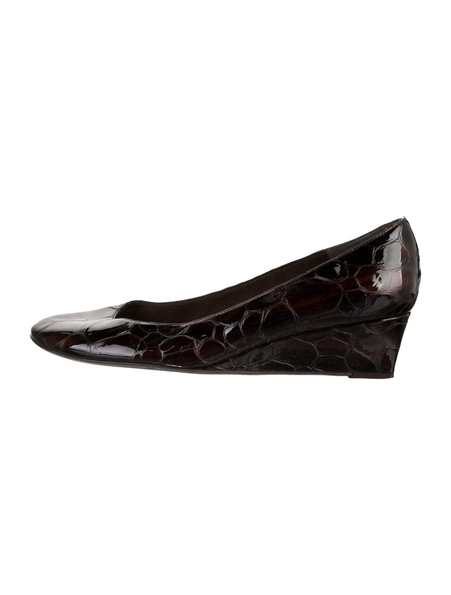 Stuart Weitzman Patent Leather Animal Print Pumps